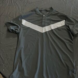 Nike Black Polo with Gray Chevron